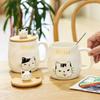 Creative Cartoon Ceramic Cup With Lid and Spoon Cute and Different Cups of Coffee Breakfast Milk Coffee Cup Office Cat Mug Mugs