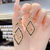 Pendant Earrings Shiny Long Dress Up