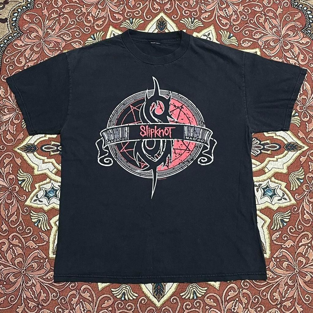VINTAGE Slipknot Shirt Mens Large Y2K 2005 Heavy Metal Band Black Maggot T-Shirt Unisex T-Shirt