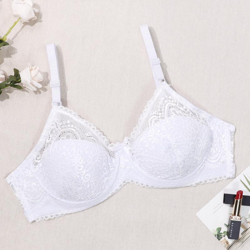 Женский бюстгальтер с глубоким вырезом Flora Lace, сексуальное горячее нижнее белье, тонкий бюстгальтер на косточках, чашка 34C-44C, нижнее белье