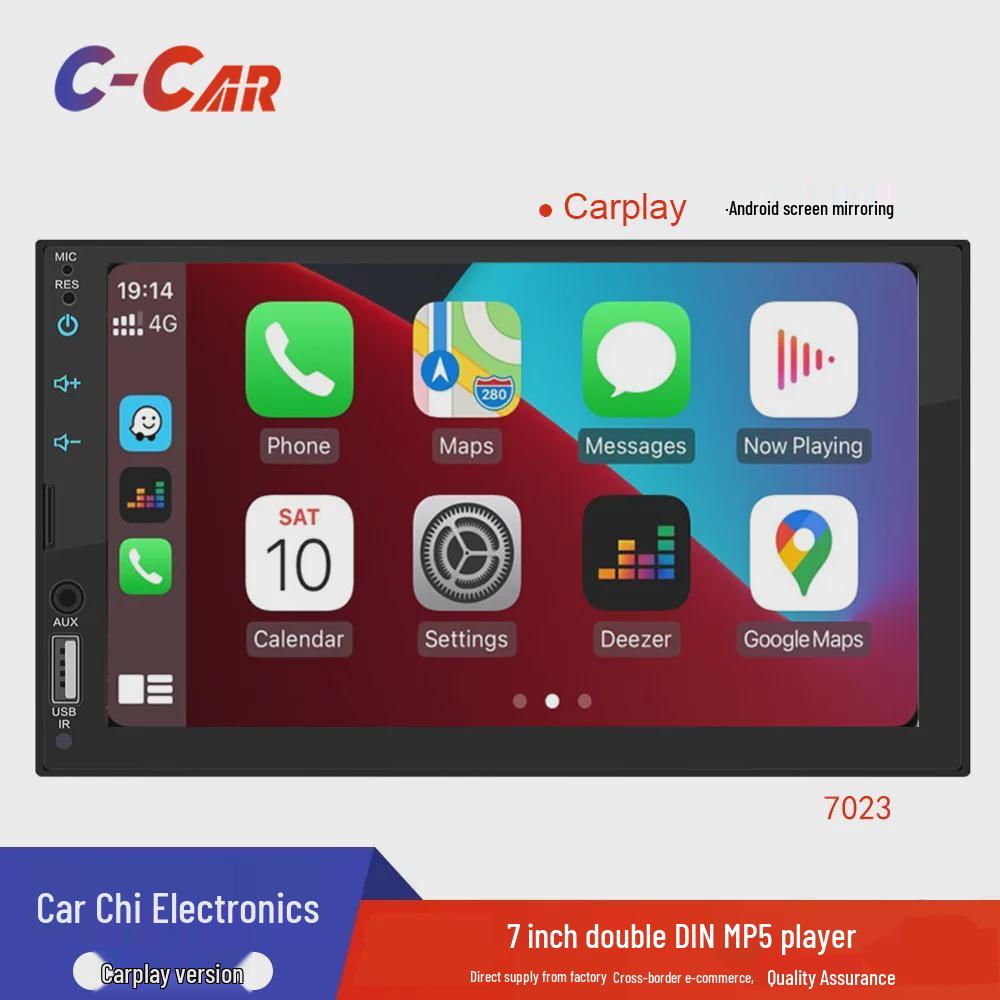 HD Автомобильный MP5-плеер с емкостным сенсорным экраном, CarPlay, Bluetooth-звонками и камерой заднего вида, Модель 7018B