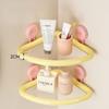 Plastic Suction Cup Triangle Shelf Dopamine Color Corner Storage Shelf Shower Organizer  Bathroom