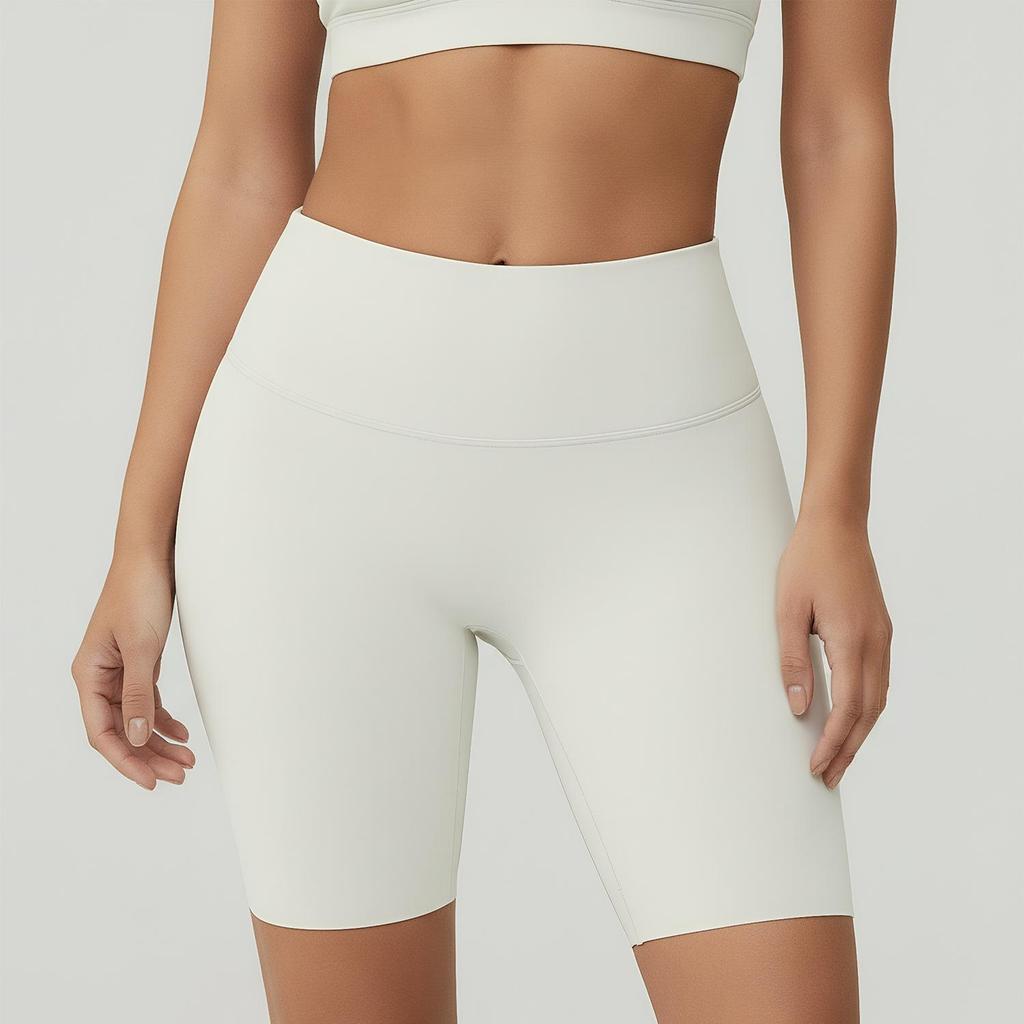 Женские велосипедные и йога-шорты с высокой талией средней длины, высокая эластичность