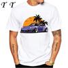 New Summer Men Short Sleeve RWB 997 Manga Style It All Starts With A Dream Car Classic T-Shirt Hip Hop Boy White Casual Tees