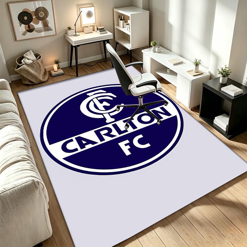 carlton blues A rug suitable for office chair areas living rooms and computer desks perfect for home offices and an ideal holiday gift