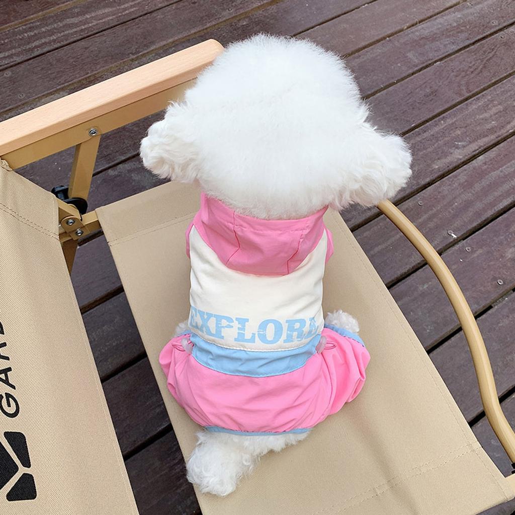Dog Raincoat 4-Legged All- Jacket For Small Dogs (Bichon, Teddy)