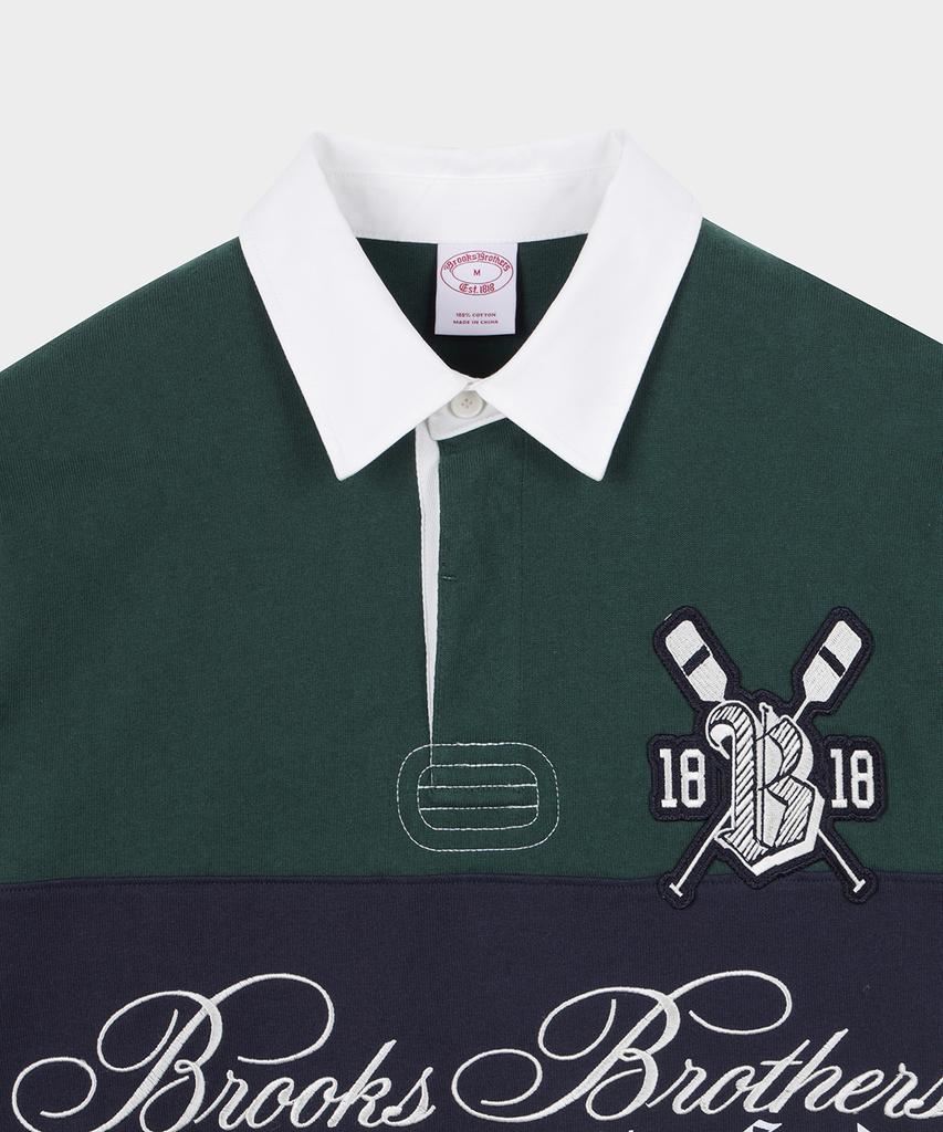 BROOKS BROTHERS [Heritage] Блокирующаяся футболка для регби (зеленый) (Bbntmb152Aifs)