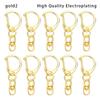 10Pcs Metal DIY KeyChain Split Ring Collar Carabiner Snap Bags Strap Buckles Hook Lobster Clasp