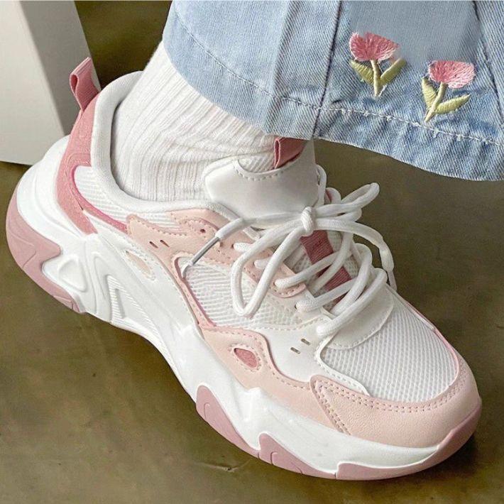 Платформенные кроссовки 'папины кроссовки' женские модные и универсальные весна и лето 2025 новые супер огонь универсальные студенческие спортивные туфли