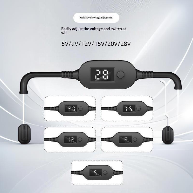 Кабель питания USB-C на DC 140 Вт, Type-C на 5 В, 9 В, 12 В, 15 В, 20 В, 28 В, с регулируемым напряжением, разъем-кабель для ноутбуков, роутеров
