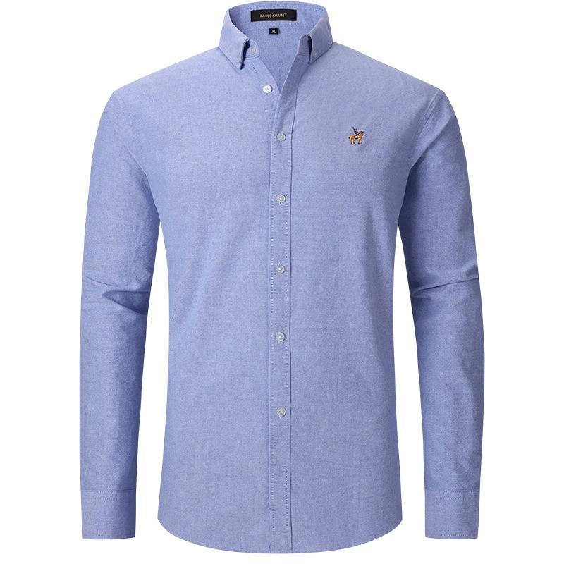 Мужская хлопковая рубашка Oxford STORN с длинным рукавом Business Casual
