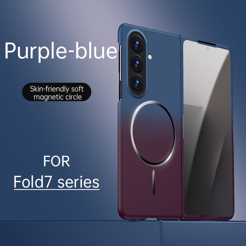 Матовый магнитный чехол Samsung Z Fold7 с держателем-кольцом – Защитная накладка с ощущением кожи
