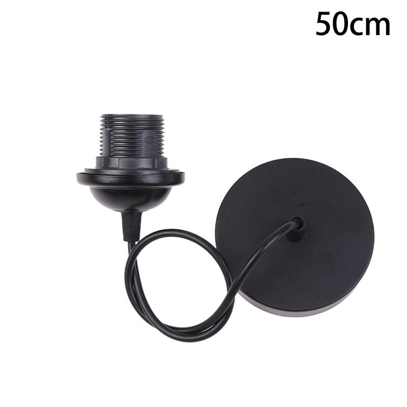 Черный/белый E27 подвесной патрон лампы с 0,5/0,8/1,2/2 м подвесной провод потолочный патрон лампы цоколь для люстры