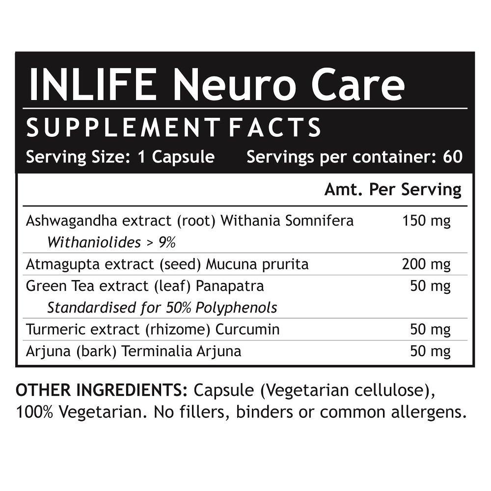 Неуро (60 кап, 500 мг), Neuro Care,  INLIFE