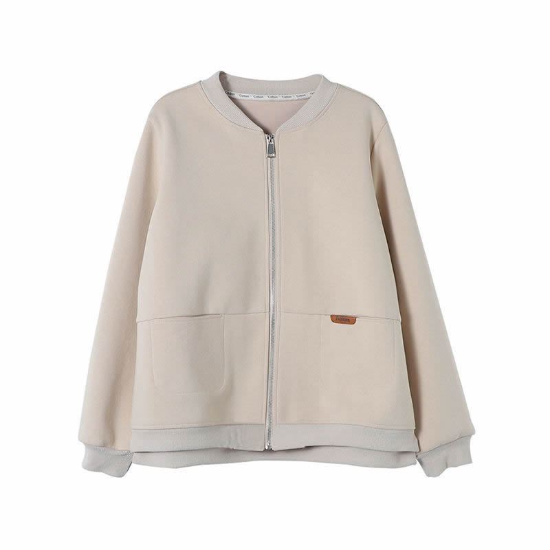 Sports Casual Baseball Jacket Loose Fit Outerwear for Women