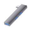 Алюминиевый USB C OTG адаптер 5 Гбит/с передача 3-портовых хабов Экономия места Прямоугольные разъемы Широкая совместимость для телефона ПК