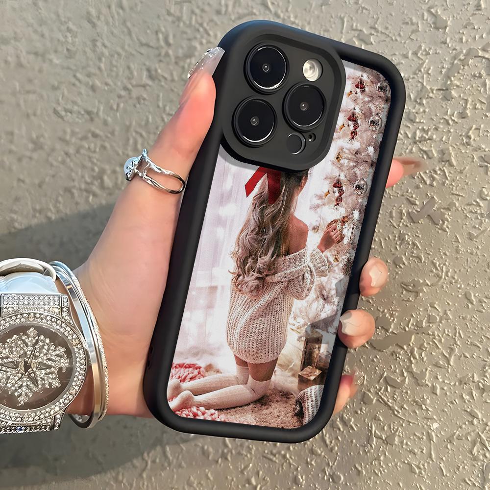 Рождественский чехол для iPhone 11 13 12 14 15 16 Pro Max XR XS Samsung A15 A55 A05 Redmi 12 13C OPPO A16 A18 A60 Reno 11 Vivo Y17S Y12 infinix note