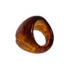 Fashionable Brown Resin Ring Durable Brown Resin Ring Adornment for Young Women Who Embrace Individuality