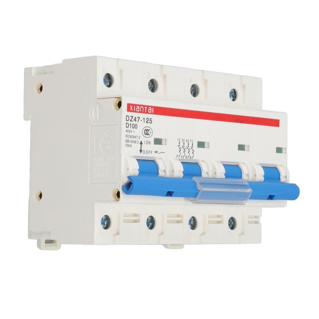 Малый автоматический выключатель 4P 100A 400V Питание Огнестойкий Низковольтный Тип для установки на DIN-рейку Миниатюрный Автоматический Выключатель