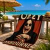 Ozzy Metal Legend Beach Towel Microfiber Beach Towel, Lightweight and Quick-Dry, for Summer Travel, Swimming Pool Fan Birthday Gift