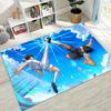 Cartoon Captain Ozora Tsubasa Football Rug for Bedroom Living Room Sofa Home Doormat Decor , Large Kids Play Non-slip Floor Mat