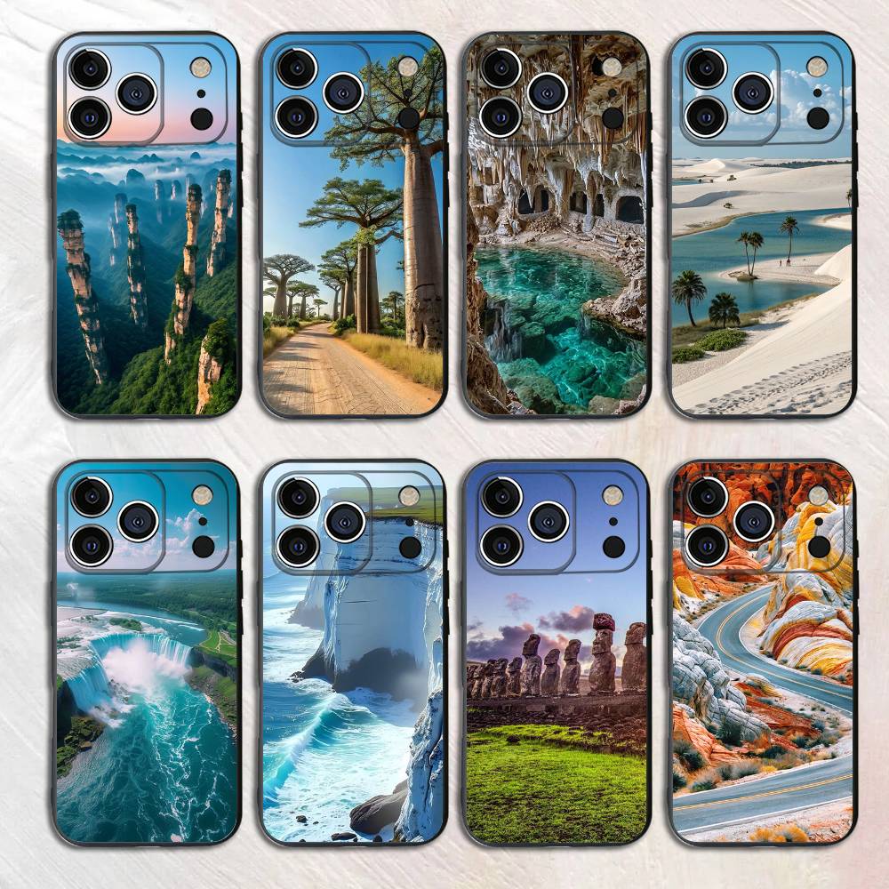Силиконовый чехол для телефона «Чудеса природы» для iPhone 17, 16, 15, 14, 13, 12 X XS Plus Pro Max, противоударный, мягкая накладка
