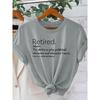 Retirement Themed Pickleball Retired Call anytime Pileball Fun Text Print Fashionable Retro Style Women's Short Sleeve Shirt Spring and summer casual