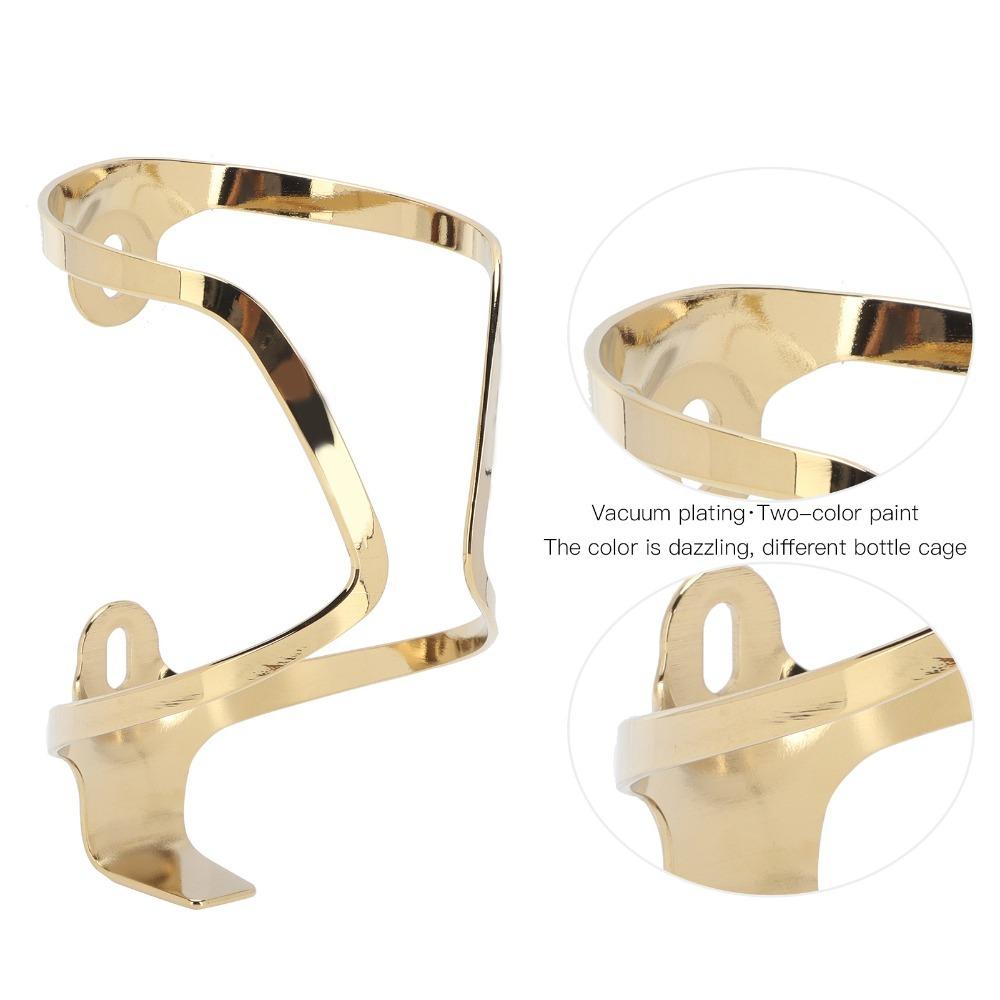 Electroplating Bike Bottle Cage Lightweight Drink Water Bottle Rack Bike Cup Holder Bicycle Use