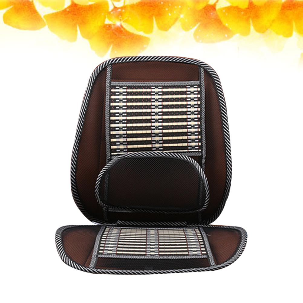 1pc Practical Breathable Non-Slip Waist Support Mat Bamboo Slice Cool Mat Summer Mat for Students