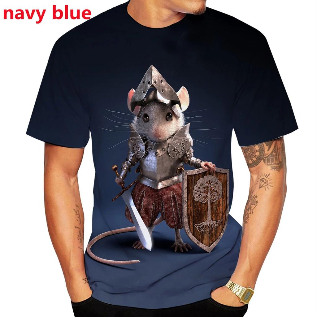 Men Fashion Print Rat T-shirts 3D Animal Harajuku Street Style Short Sleeve Unisex Cool T Shirt