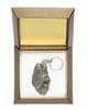 Briard, Berger de Brie I – Silver-plated pendant with a dog in a decorative box, handbag decoration | Art-Dog