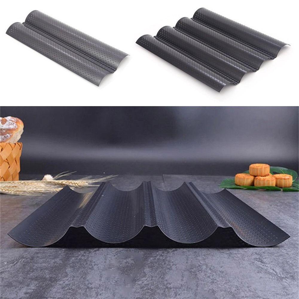 2/4 Grooves Baguette Baking Tray Nonstick Baguette Pan New French Bread Baking Pan