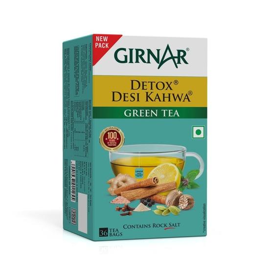 Girnar Food & Beverages Pvt. ООО. Детокс Зеленый чай - Дези Кахва (36 чайных пакетиков) 90 г