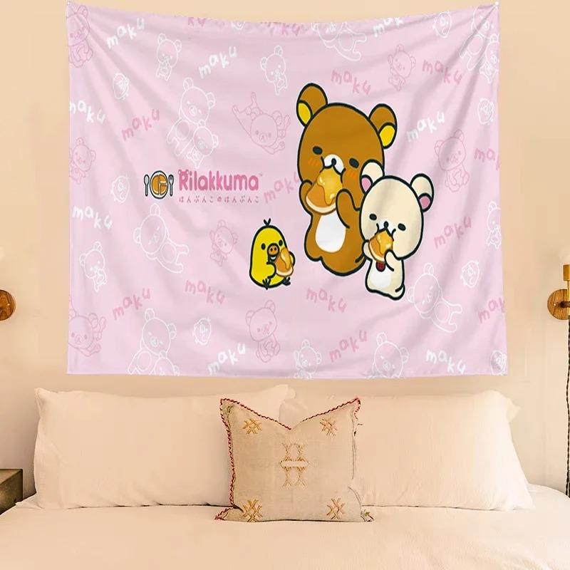 Cute Bear Cartoon Decorative Tapestry Home Wall Decoration Office Living Room Tapestry