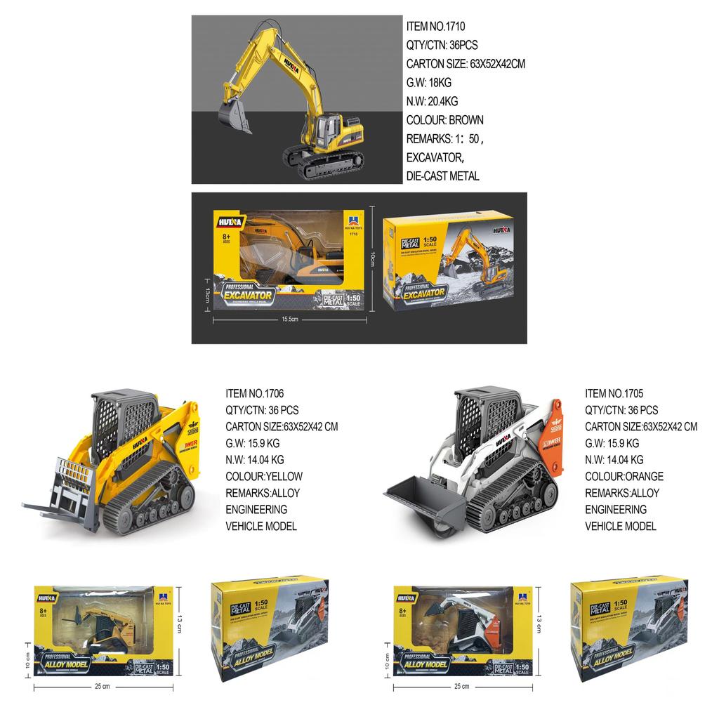 Construction Truck Model 150 Alloy Heavyduty Excavator With Diy Features For Collectors