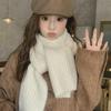 Alpaca Wool Soft & Thick Solid Color Scarf - Korean Style High-End, All-Match Neckwear