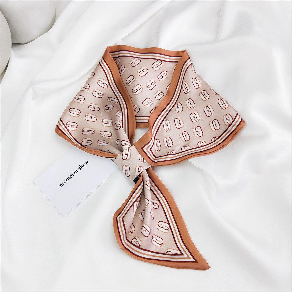 Новые шарфы Шелковые шарфы Женские весенние и осенние длинные декоративные профессиональные шарфы Летние тонкие стили в сочетании с рубашками Стильные