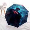 1pc Superman, Cityscape Automatic Folding Umbrella - Compact 8-Rib Design, Durable Plastic & Iron1345L