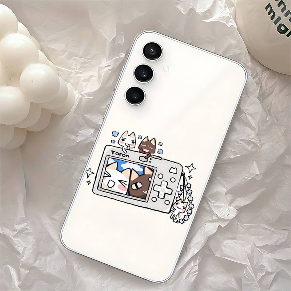 INS Милый Чехол-Кот T-Toro Inoue-S для Samsung Galaxy S25 S24 S23 S22 S21 FE Ultra Plus A32 A53 A13 A31 Мягкий Чехол