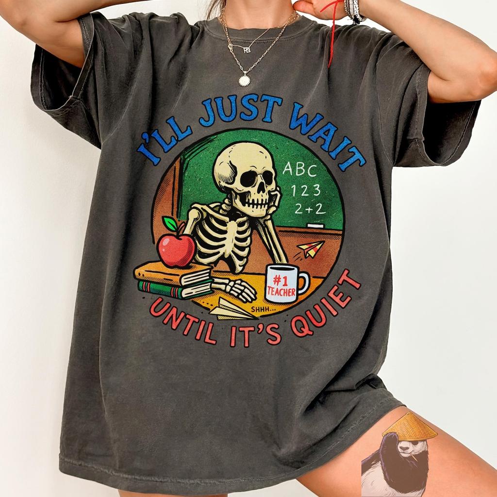 Teacher Skeleton Vintage Shirt Comfort Colors® Clothing Gift Funny Classroom School Education Halloween