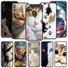 Милый Чехол для Телефона с Кошкой для Samsung Galaxy A56 A36 A26 A16 A34 A24 A42 A22 A20 A12 A40 A30 A10 5G Мягкий ТПУ Чехол Оболочка Fundas Capas
