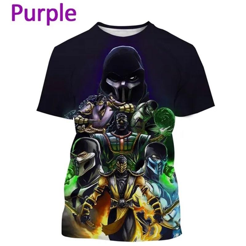 Игровой Футболка Mortal Kombat Для Мужчин Крутая С Коротким Рукавом Топы Модная Повседневная Оверсайз Уличная Футболка Ropa Hombre