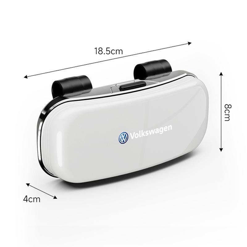 OBTLU1 VW Car Sun Visor Glasses Case Sunglasses Storage Clip Card Ticket Holder For Volkswagen Teramont Magotan GTI RLine R Tiguan Golf
