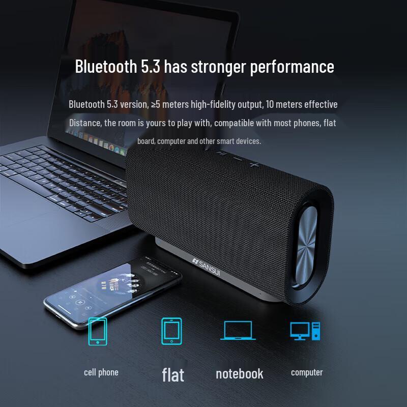 SANSUI T8 Portable Outdoor Bluetooth Speaker