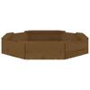 Octagonal Sandpit with Seats Honey Brown Solid Pine Wood
