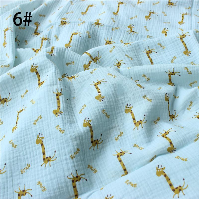 135cm X100cm High Quality Soft Thin Double Crepe giraffe Texture Cotton Fabric, Make Shirt, Dress, Underwear, Cloth 180g/m