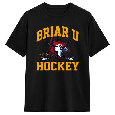 Briar U Хоккей Вне кампуса Основан в 2015 г. Футболка Летние Винтажные Футболки Чистый Хлопок Модная Футболка для Мужчин Повседневные Топы