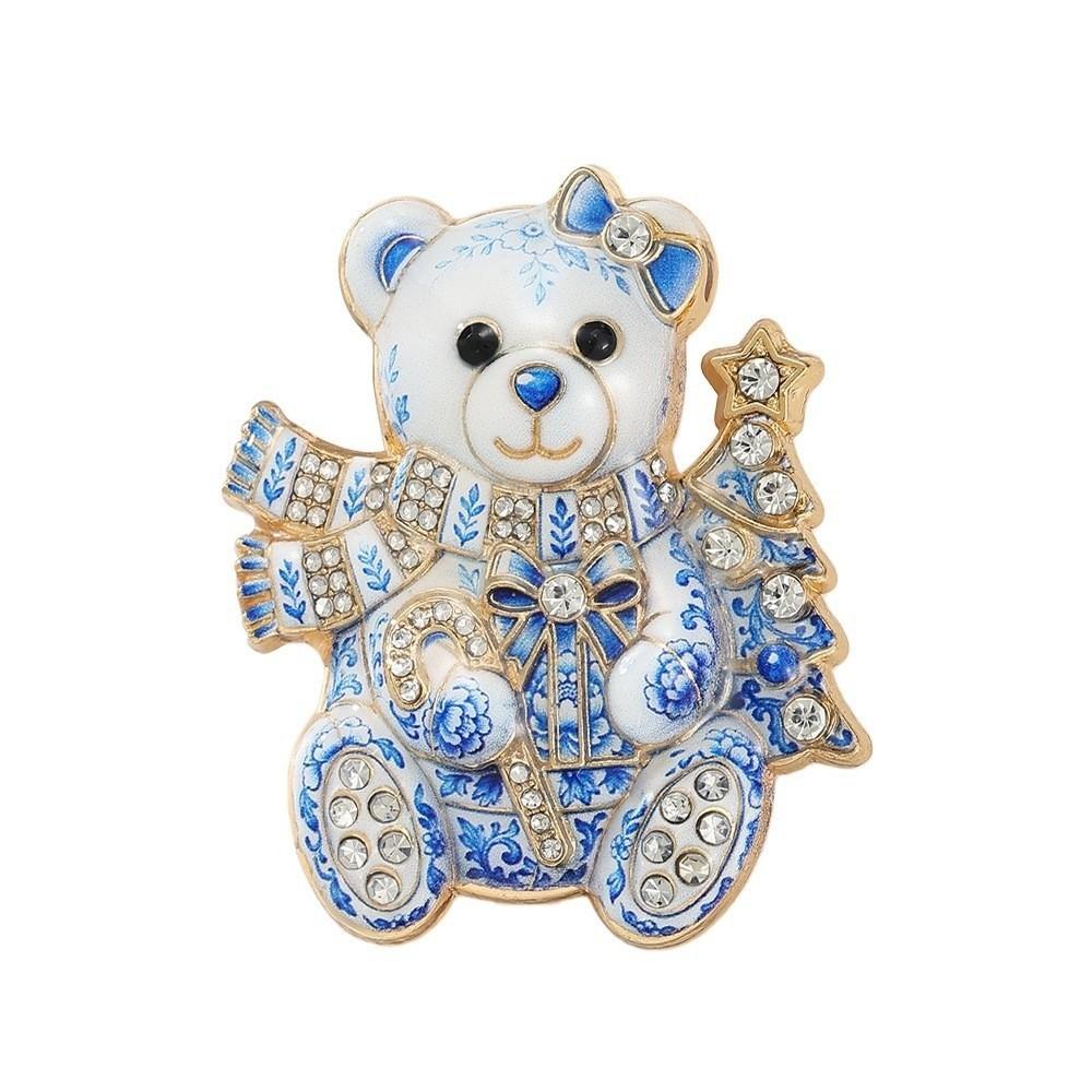 Crystal Rhinestone Lapel Pin Sparkly Enamel Brooch New Christmas Brooch Women