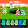 Adorable Cartoon Unicorn Figurine Resin Diy Miniature Night Light Decor Cute