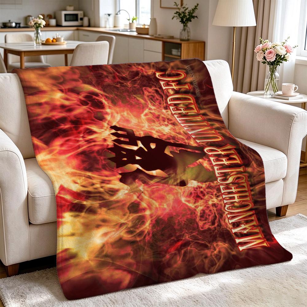Manchester Forever Fleece Blanket Cashmere Feel Blanket Oversized Blanket Couch Blanket Hypoallergenic